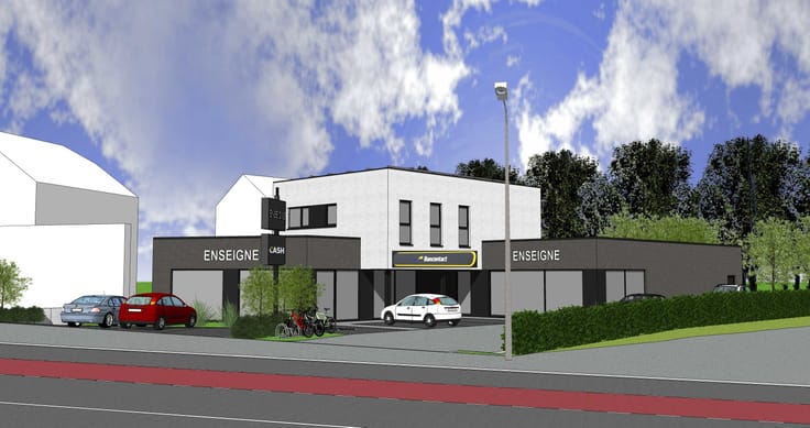 Commerce ou bureaux de +- 228m2
